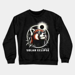 Solar Eclipse Red Pandas: Chic Tee with Playful Tree Climbers Crewneck Sweatshirt